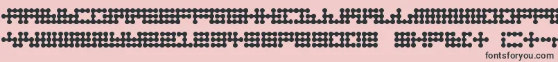 Nodetonowhere-Schriftart – Schwarze Schriften auf rosa Hintergrund
