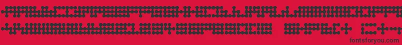 Nodetonowhere Font – Black Fonts on Red Background