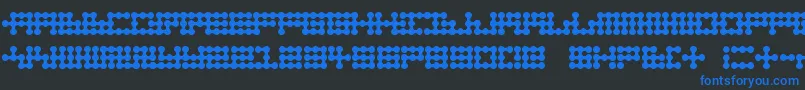 Шрифт Nodetonowhere – синие шрифты на чёрном фоне