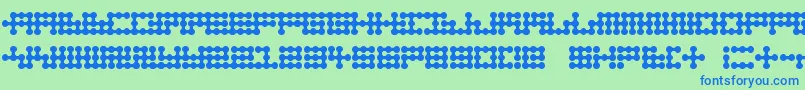 Nodetonowhere Font – Blue Fonts on Green Background