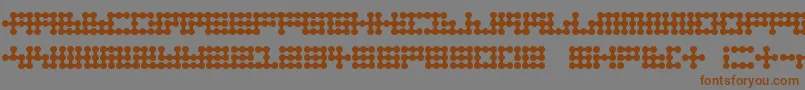 Шрифт Nodetonowhere – коричневые шрифты на сером фоне