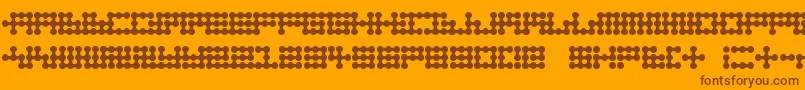 Nodetonowhere-fontti – ruskeat fontit oranssilla taustalla