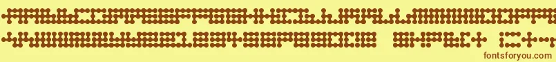 Nodetonowhere-fontti – ruskeat fontit keltaisella taustalla