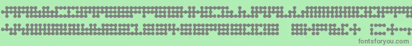 Nodetonowhere Font – Gray Fonts on Green Background