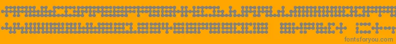 Nodetonowhere Font – Gray Fonts on Orange Background