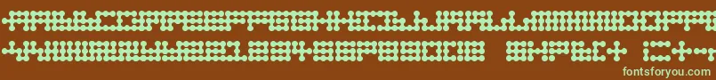 Nodetonowhere Font – Green Fonts on Brown Background