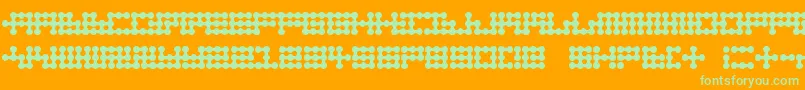 Nodetonowhere-fontti – vihreät fontit oranssilla taustalla