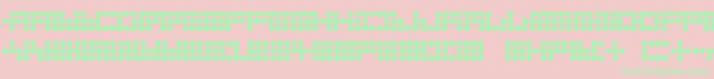 Nodetonowhere Font – Green Fonts on Pink Background