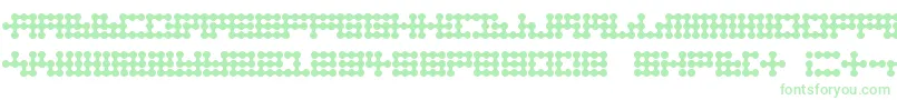 Czcionka Nodetonowhere – zielone czcionki na białym tle
