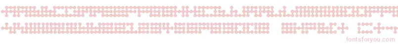 Fonte Nodetonowhere – fontes rosa em um fundo branco