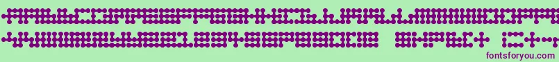 Nodetonowhere Font – Purple Fonts on Green Background