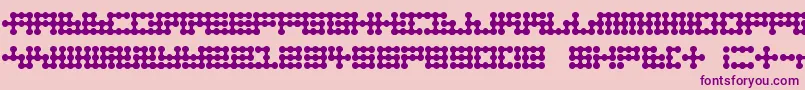 Nodetonowhere-fontti – violetit fontit vaaleanpunaisella taustalla