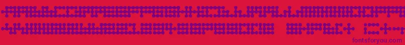 Nodetonowhere Font – Purple Fonts on Red Background