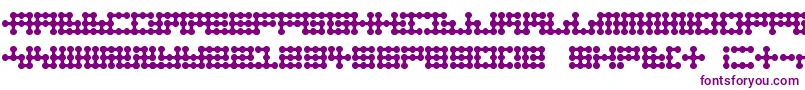 Nodetonowhere-Schriftart – Violette Schriften auf weißem Hintergrund