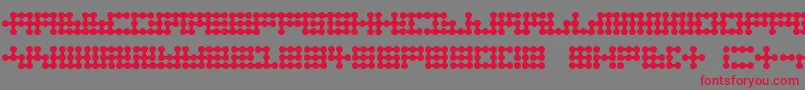 Nodetonowhere Font – Red Fonts on Gray Background