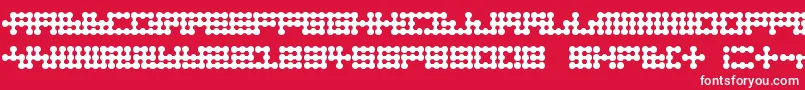 Nodetonowhere-fontti – valkoiset fontit punaisella taustalla