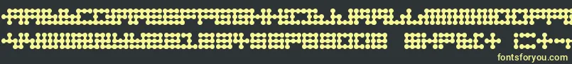 Nodetonowhere-fontti – keltaiset fontit mustalla taustalla