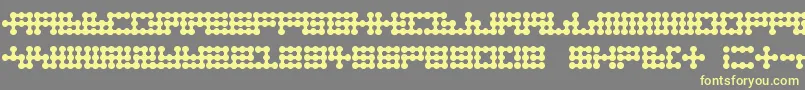 Nodetonowhere Font – Yellow Fonts on Gray Background