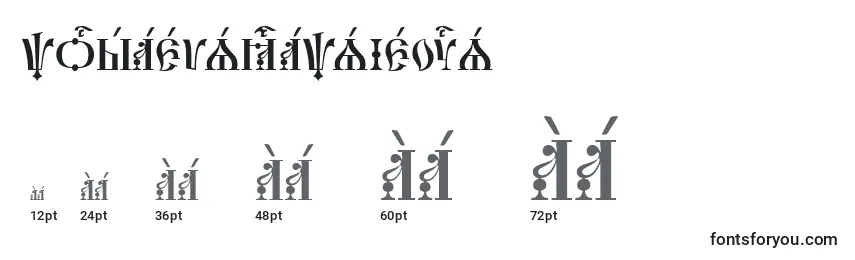 Размеры шрифта PochaevskCapsIeucs