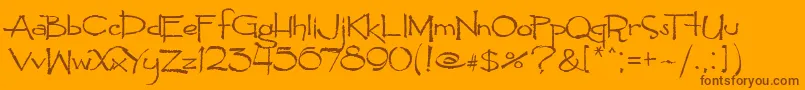 Шрифт PyriteScrypt – коричневые шрифты на оранжевом фоне