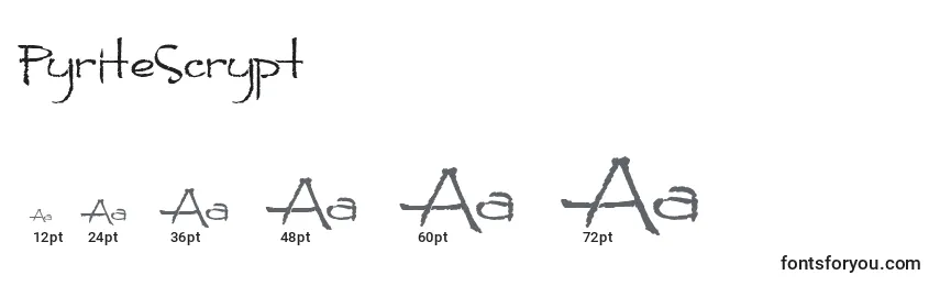 PyriteScrypt Font Sizes