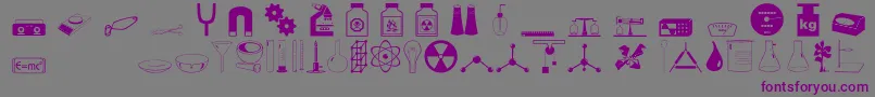 Scienceo Font – Purple Fonts on Gray Background