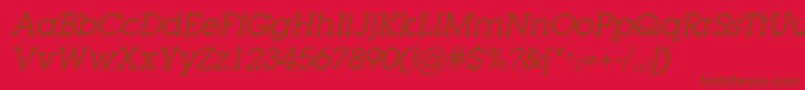 LugabookcItalic Font – Brown Fonts on Red Background