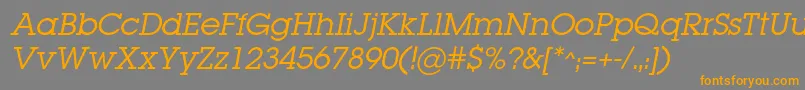 LugabookcItalic Font – Orange Fonts on Gray Background