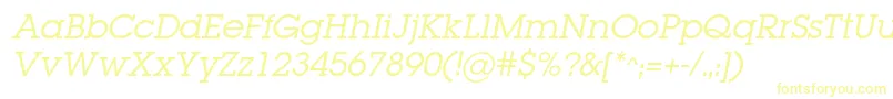 LugabookcItalic Font – Yellow Fonts on White Background