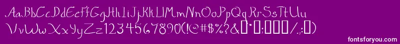 Quikmrg Font – White Fonts on Purple Background