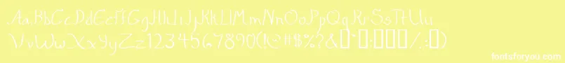 Quikmrg Font – White Fonts on Yellow Background