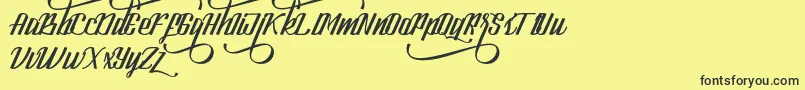 LookStandard Font – Black Fonts on Yellow Background