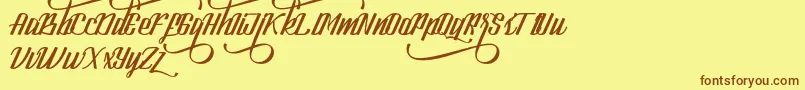 LookStandard Font – Brown Fonts on Yellow Background