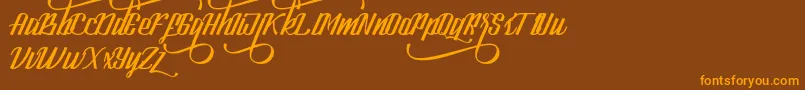 LookStandard Font – Orange Fonts on Brown Background