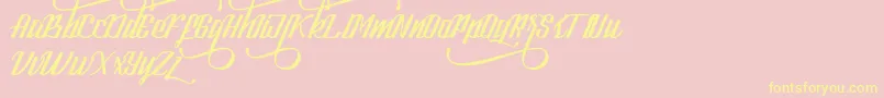 LookStandard-Schriftart – Gelbe Schriften auf rosa Hintergrund