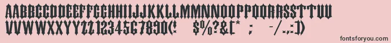Dskorkc Font – Black Fonts on Pink Background