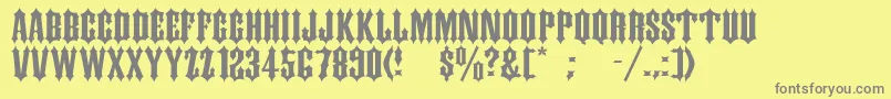 Weitere Informationen zur Dskorkc-Schriftart Dskorkc-Schriftart – Graue Schriften auf gelbem Hintergrund