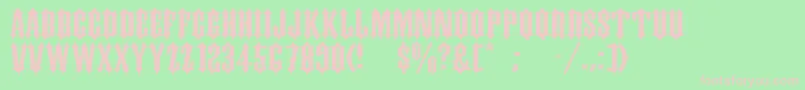 Dskorkc Font – Pink Fonts on Green Background