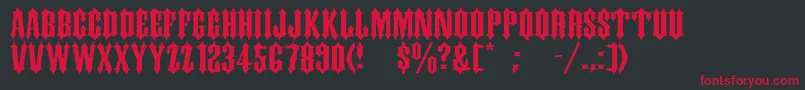 Dskorkc Font – Red Fonts on Black Background