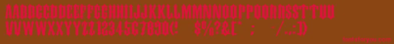 Dskorkc Font – Red Fonts on Brown Background
