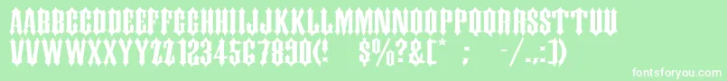 Dskorkc Font – White Fonts on Green Background