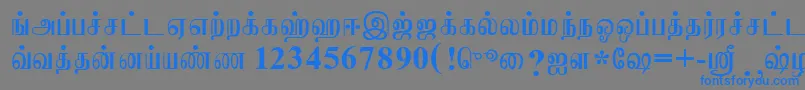 Saiba mais sobre a fonte JaffnaNormal Fonte JaffnaNormal – fontes azuis em um fundo cinza