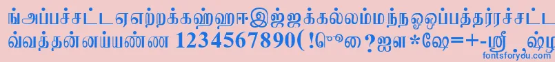 fuente JaffnaNormal – Fuentes Azules Sobre Fondo Rosa