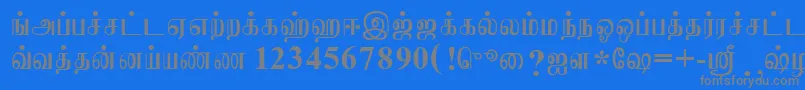 More about JaffnaNormal Font JaffnaNormal Font – Gray Fonts on Blue Background