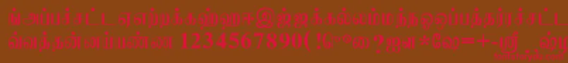 JaffnaNormal Font – Red Fonts on Brown Background