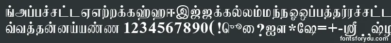 JaffnaNormal Font – White Fonts on Black Background