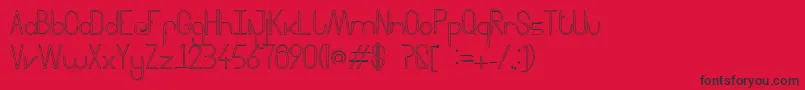 AggressorOutline Font – Black Fonts on Red Background