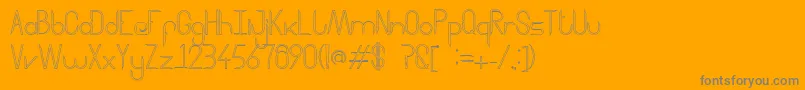 AggressorOutline Font – Gray Fonts on Orange Background