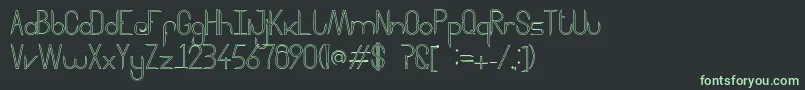 Fonte AggressorOutline – fontes verdes em um fundo preto