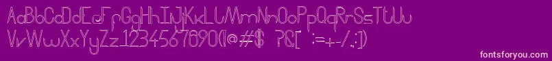 AggressorOutline Font – Pink Fonts on Purple Background